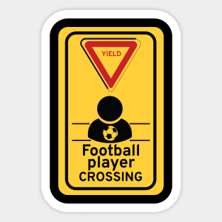 Football Player crossing Sticker